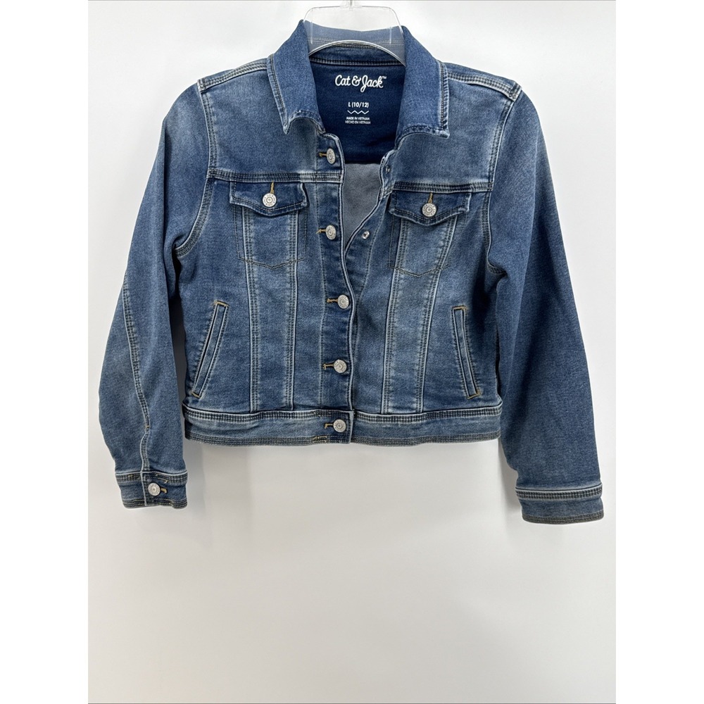 Cat‎ and Jack Girls Denim Jacket - Size L (10/12)